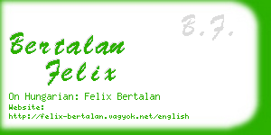 bertalan felix business card